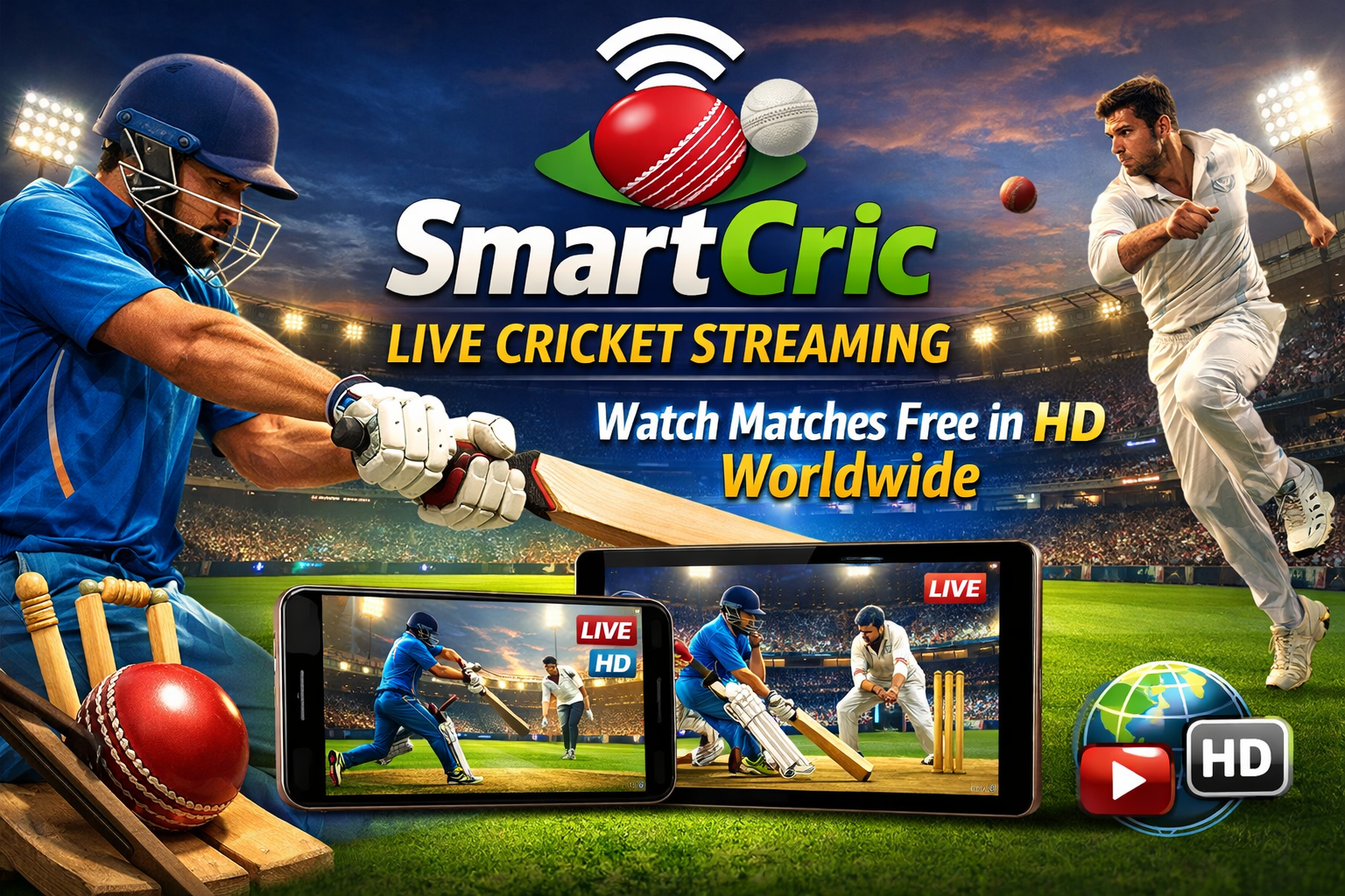 SmartCric Live Cricket Streaming – Watch Matches Free in HD Worldwide